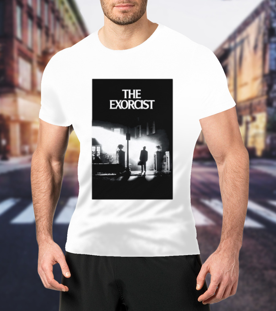 The Exorcist Iconic Horror Movie Walking Man Shadow Scene T-Shirt