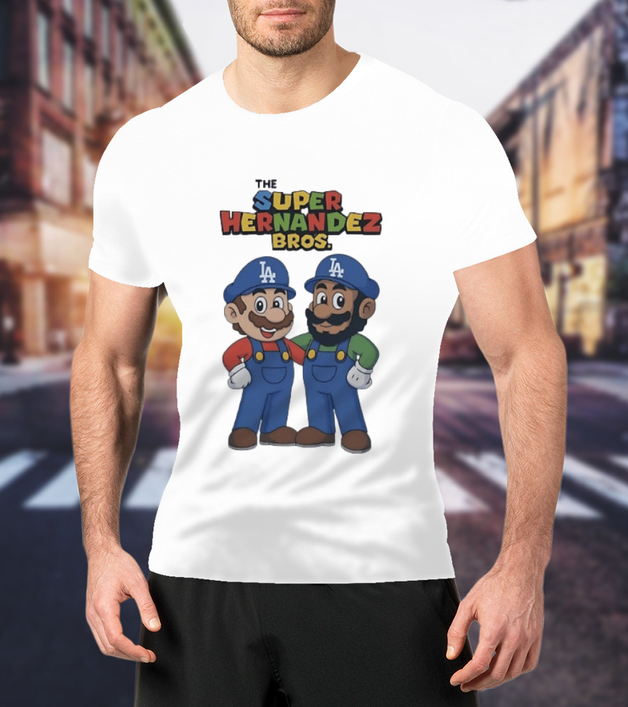The Super Hernandez Bros Los Angeles Dodgers LA Cap Characters T-Shirt
