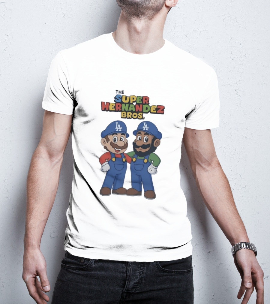 The Super Hernandez Bros Los Angeles Dodgers LA Cap Characters T-Shirt
