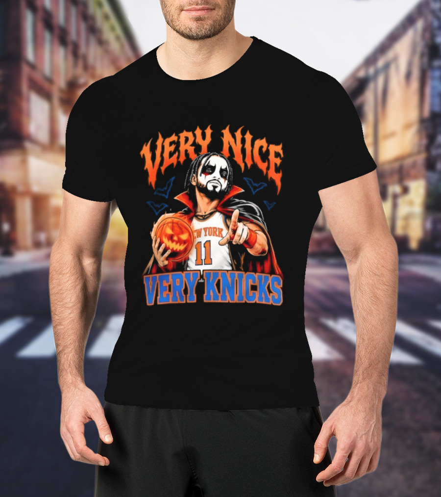 Jalen Brunson New York 11 Very Nice Very Knicks Halloween T-Shirt
