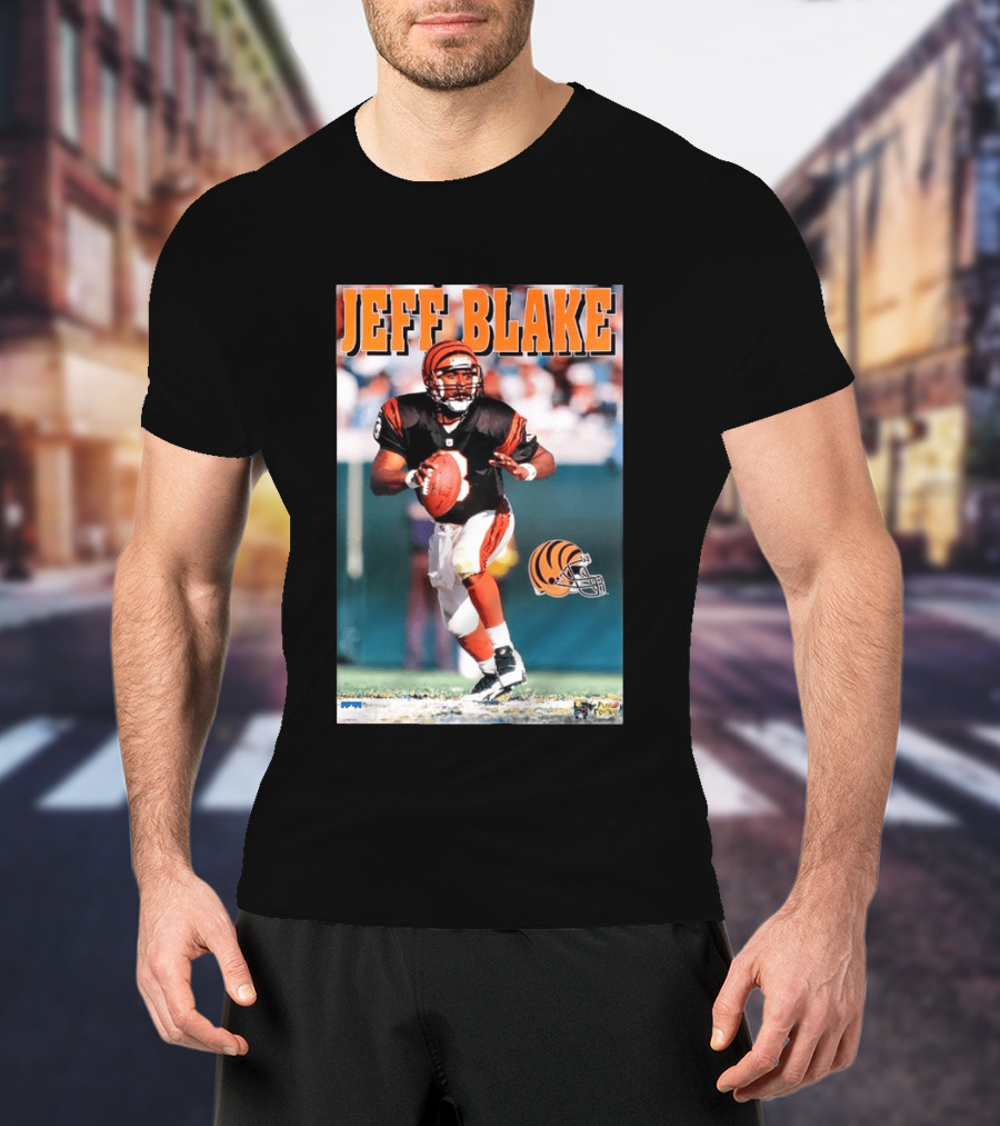 Cincinnati Bengals Jeff Blake Quarterback Action NFL Football T-Shirt