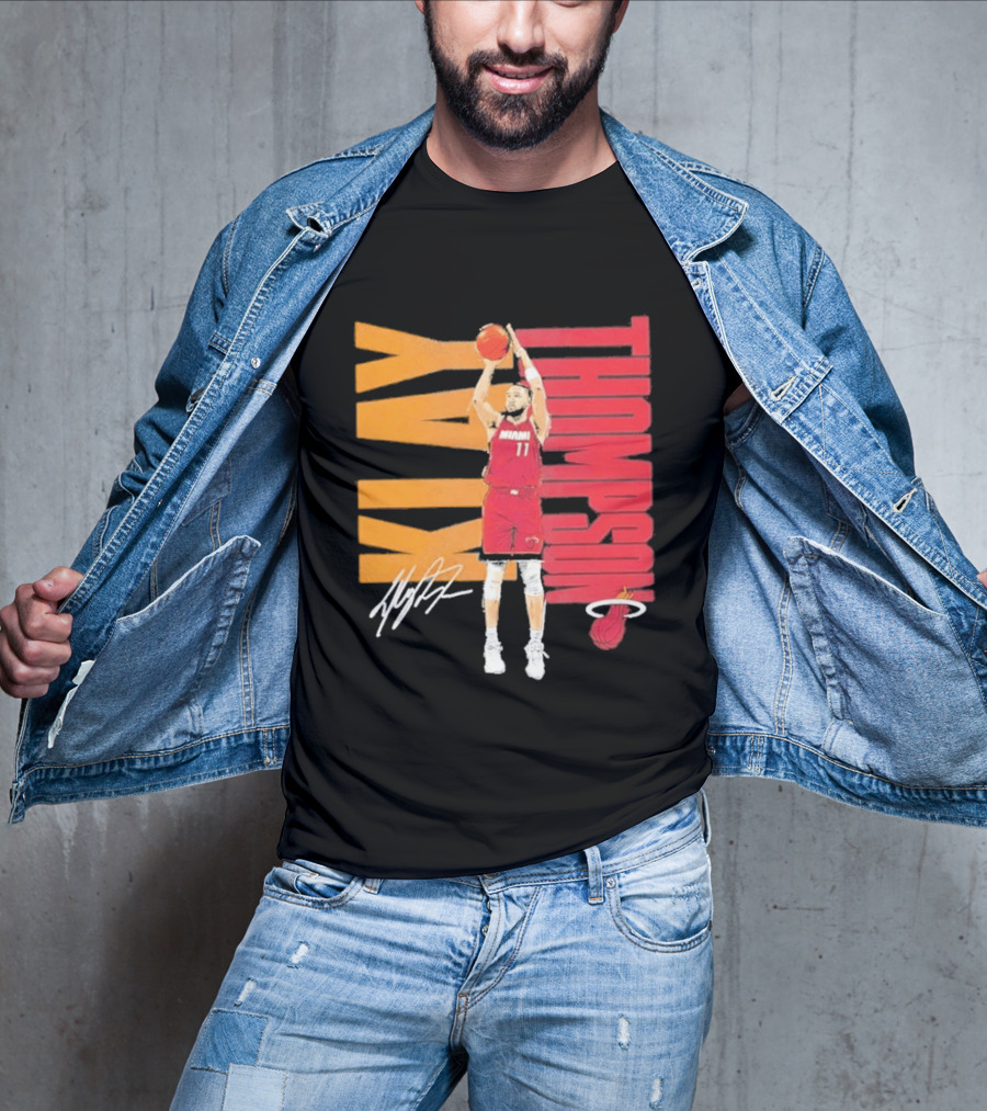 Klay Thompson Miami Heat 11 Basketball Player Signature T-Shirt