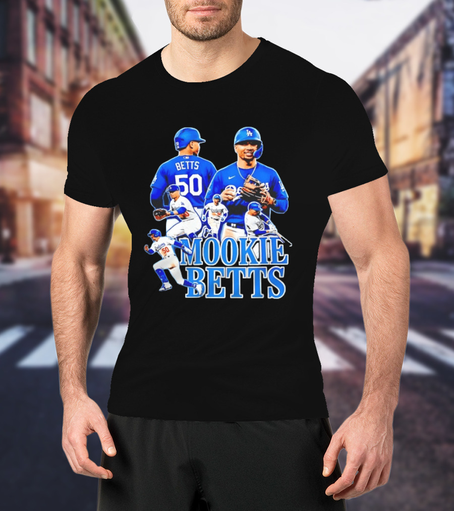 Mookie Betts 50 Los Angeles Dodgers MLB Players T-Shirt
