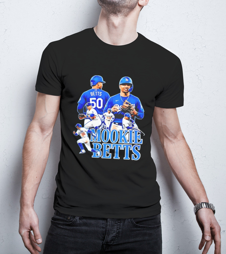 Mookie Betts 50 Los Angeles Dodgers MLB Players T-Shirt