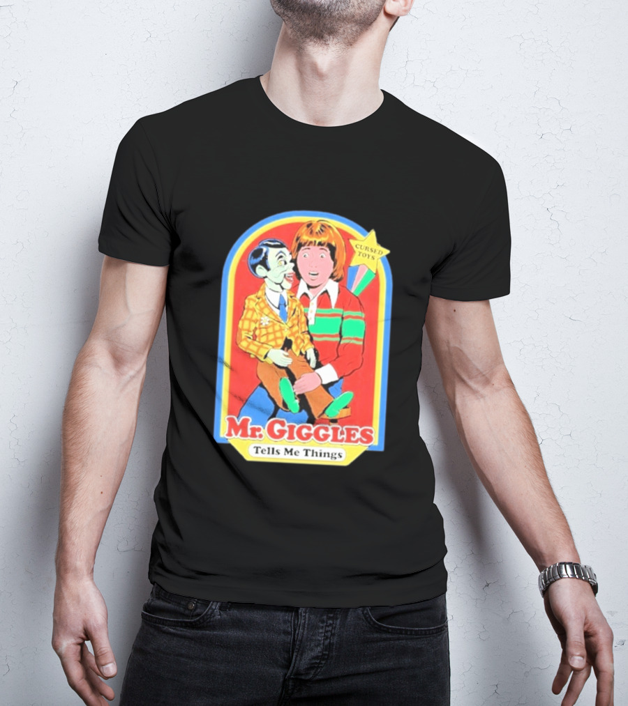 Mr Giggles Cursed Toys Tells Me Things T-Shirt