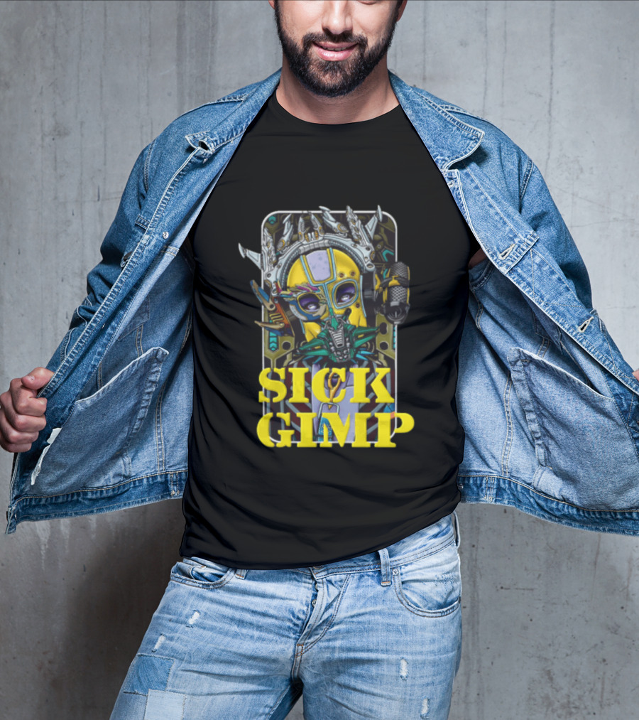 Sick Gimp Cybernetic Masked Figure Futuristic T-Shirt