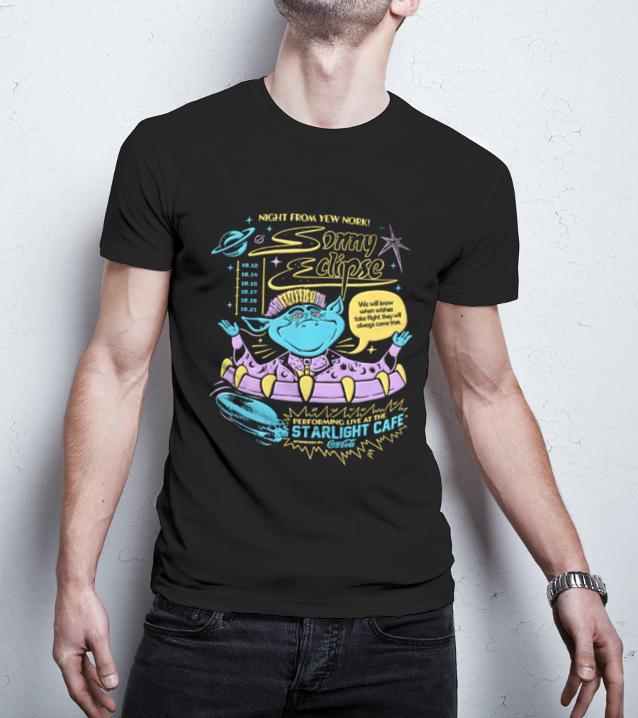 Night From Yew Nork Sonny Eclipse Starlight Cafe T-Shirt