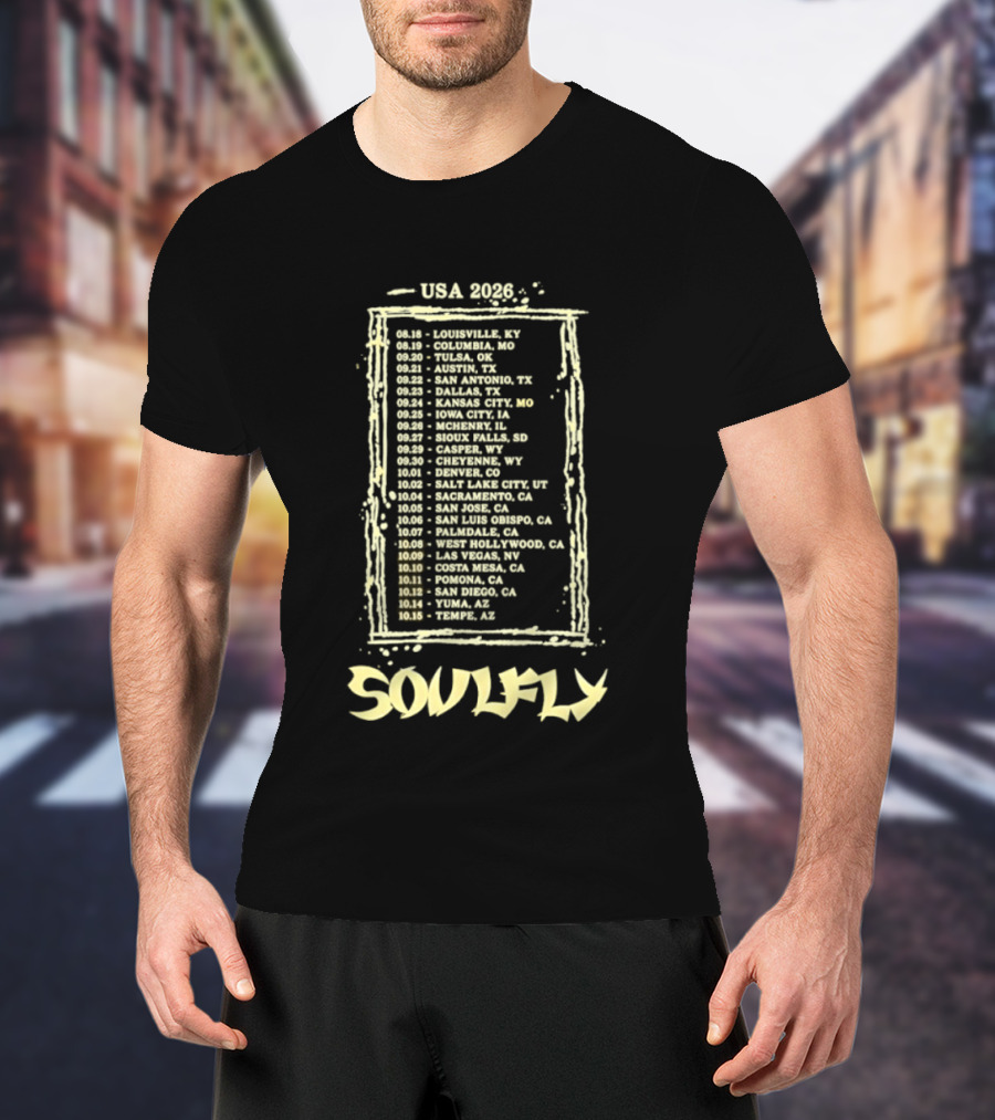 USA 2026 Tour Dates Soulfly T-Shirt