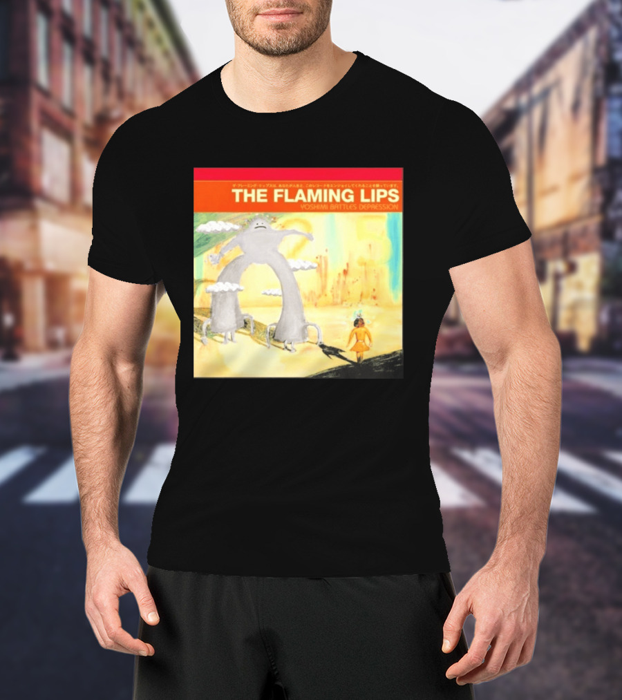 The Flaming Lips Yoshimi Battles Depression Mystery Creature And Girl In Fantasy World T-Shirt
