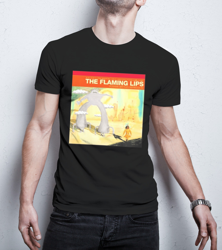 The Flaming Lips Yoshimi Battles Depression Mystery Creature And Girl In Fantasy World T-Shirt