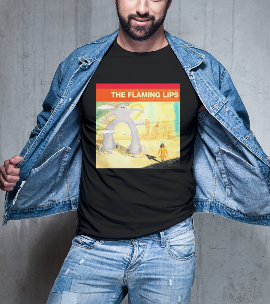 The Flaming Lips Yoshimi Battles Depression Mystery Creature And Girl In Fantasy World T-Shirt