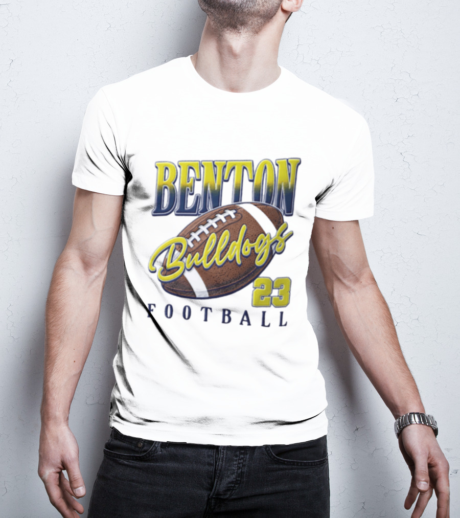 Benton Bulldogs 23 Football Team Spirit Fan Gear T-Shirt