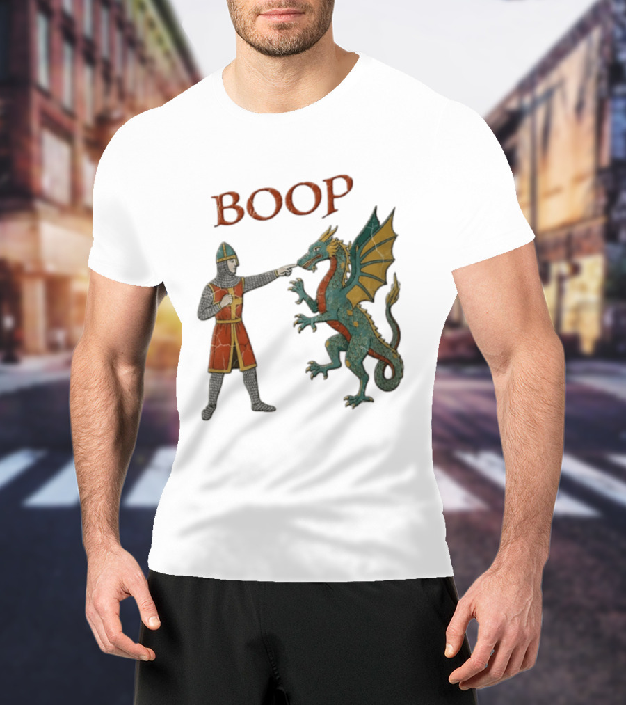 Knight Pointing Boop Dragon Encounter T-Shirt