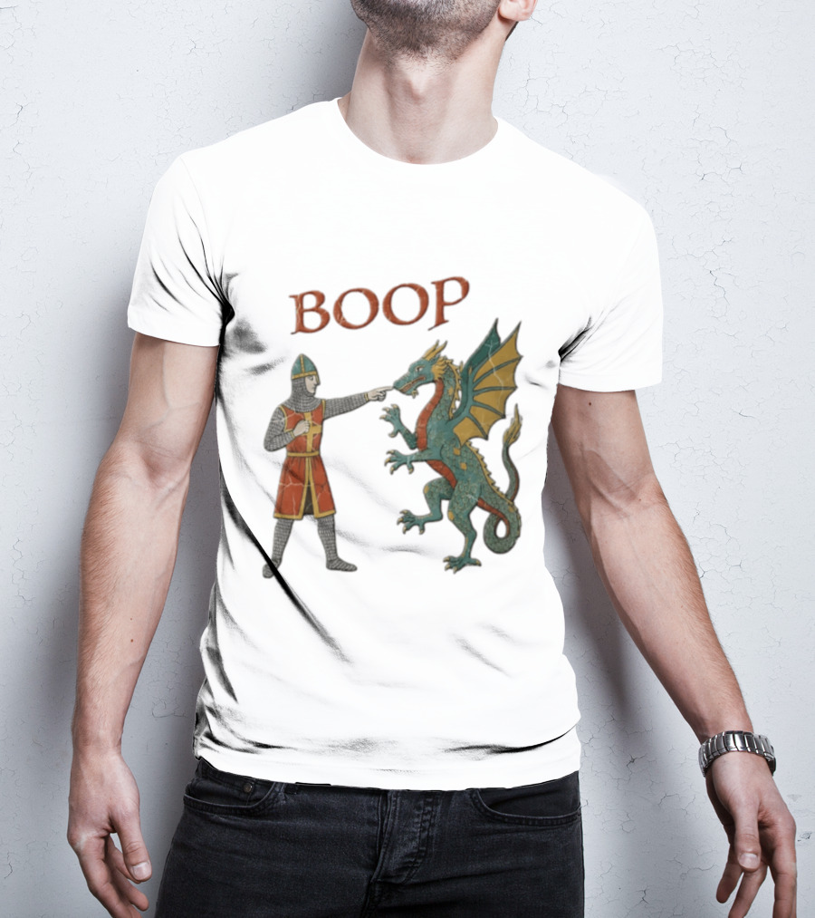 Knight Pointing Boop Dragon Encounter T-Shirt