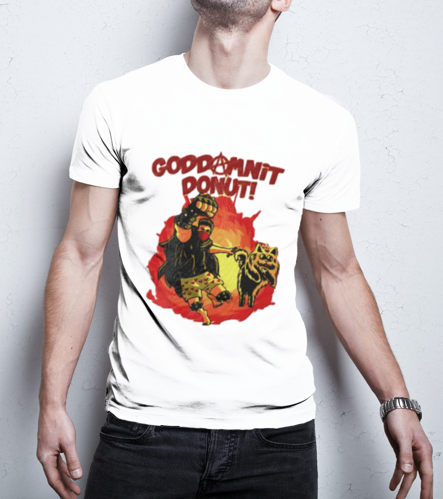 Goddamnit Donut Dungeon Crawler Carl With Mask And Cat T-Shirt