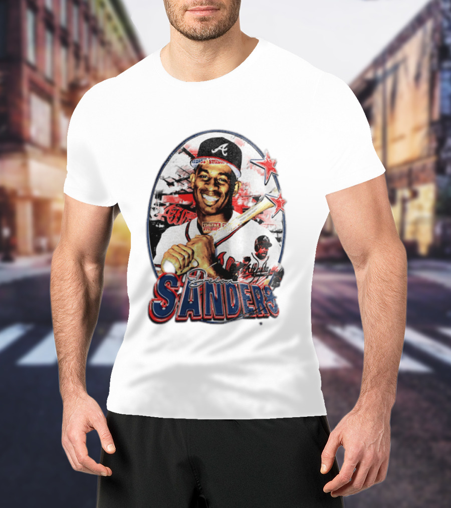 Deion Sanders Atlanta Braves MLB Stars Baseball Sports Memorabilia T-Shirt
