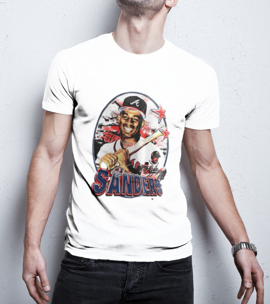 Deion Sanders Atlanta Braves MLB Stars Baseball Sports Memorabilia T-Shirt