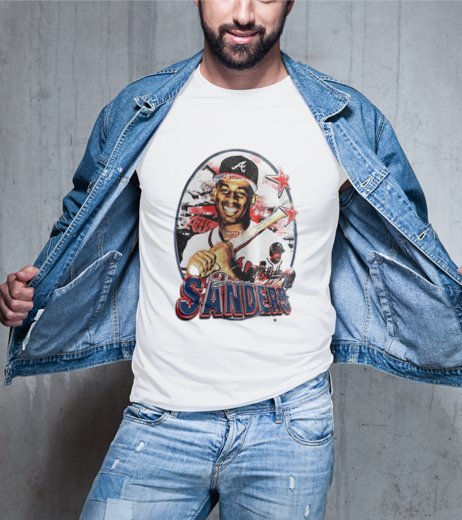 Deion Sanders Atlanta Braves MLB Stars Baseball Sports Memorabilia T-Shirt