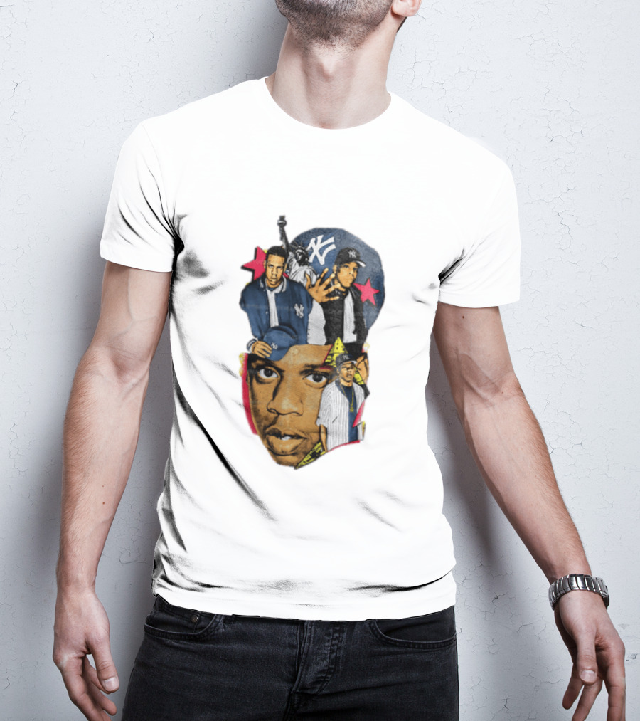 Jay Z New York Yankees Statue Of Liberty Stars T-Shirt