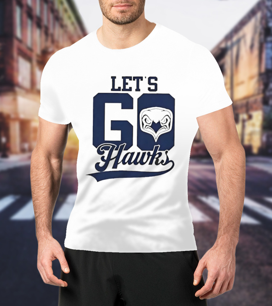 Let's Go Hawks Sports Team Cheer Owl T-Shirt