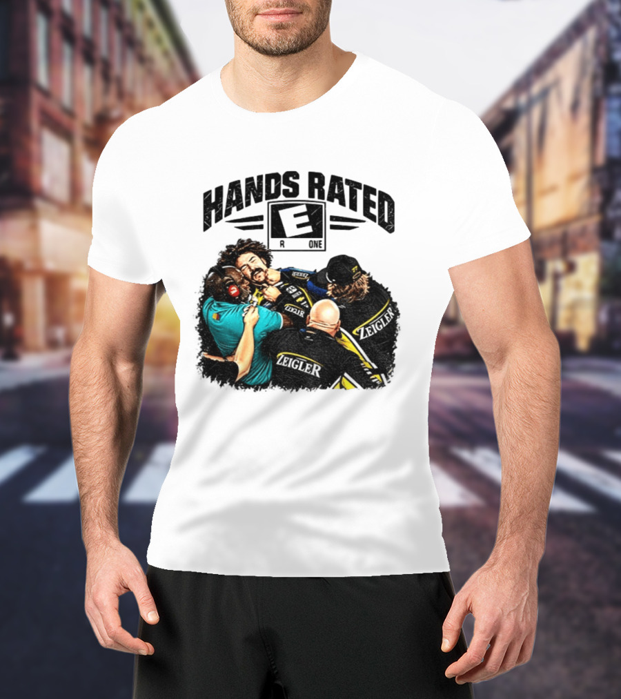 Ryan Blaney Vs Carson Hocevar Hands Rated E Zeigler Racing For Everyone T-Shirt
