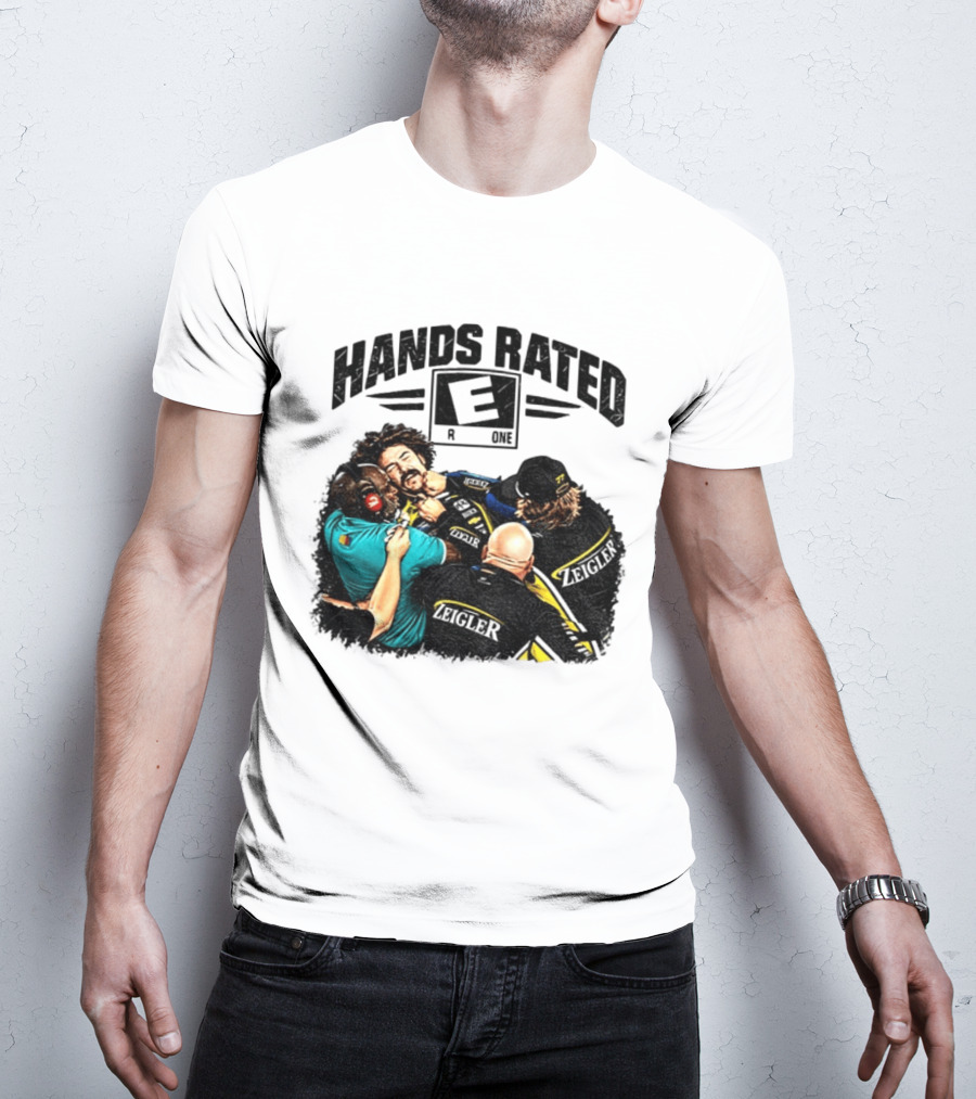Ryan Blaney Vs Carson Hocevar Hands Rated E Zeigler Racing For Everyone T-Shirt
