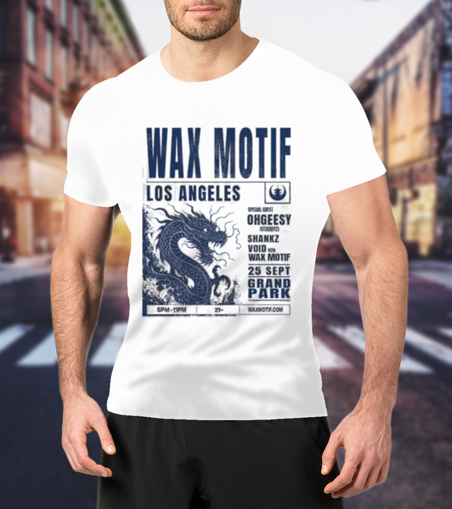 Wax Motif Los Angeles Grand Park Event With Ohgeesy September 25 2026 Dragon T-Shirt