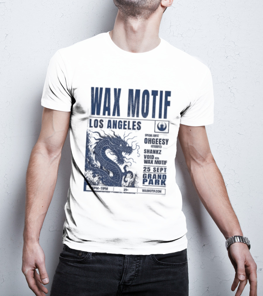Wax Motif Los Angeles Grand Park Event With Ohgeesy September 25 2026 Dragon T-Shirt