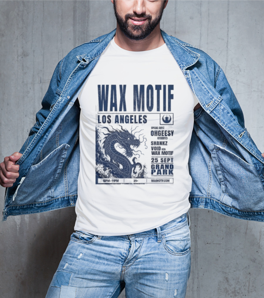 Wax Motif Los Angeles Grand Park Event With Ohgeesy September 25 2026 Dragon T-Shirt