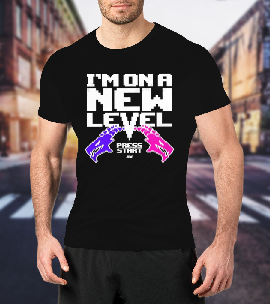 AEW I’m On A New Level Press Start Wrestling T-Shirt