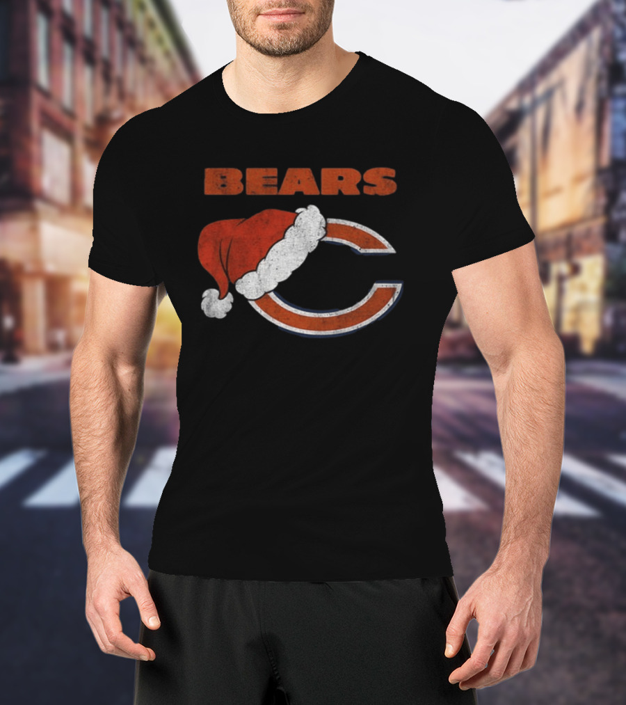 Chicago Bears Santa Hat Christmas 2026 T-Shirt