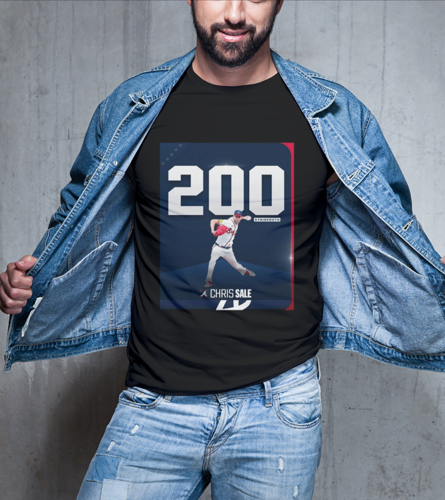 Chris Sale 200 Strikeouts Atlanta Braves T-Shirt