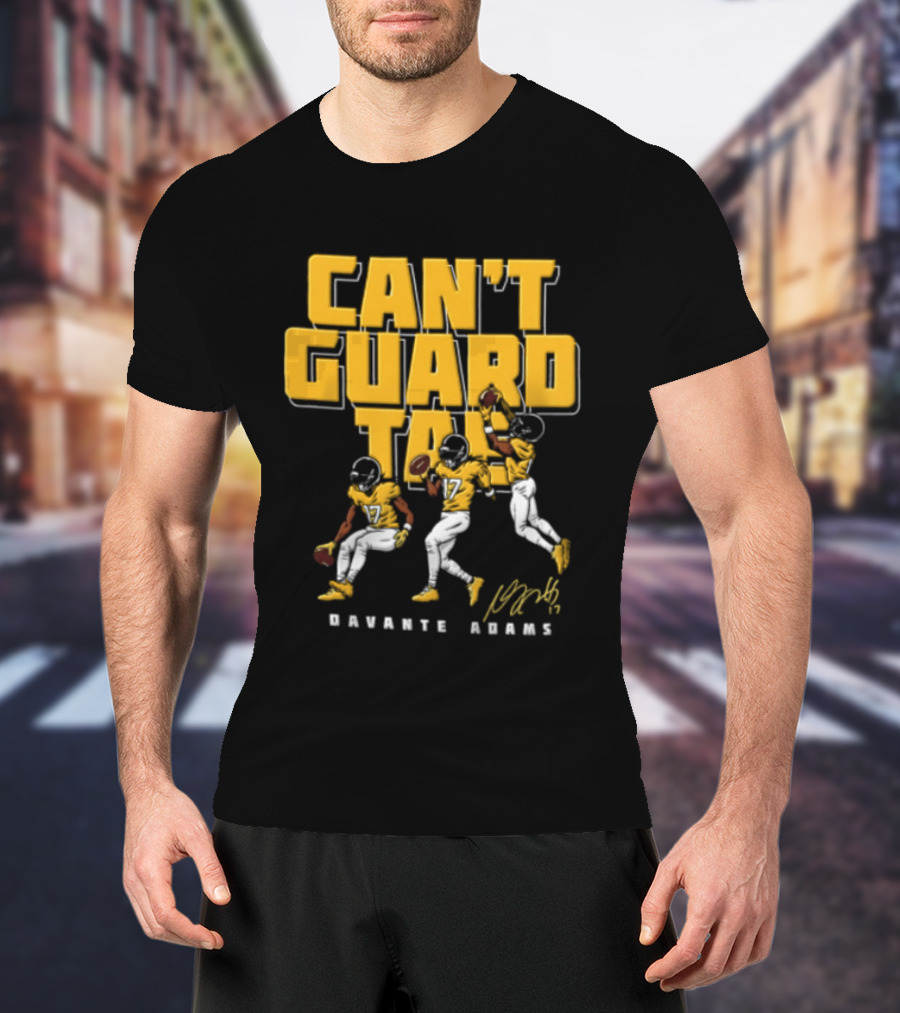 Can't Guard Tae 17 Davante Adams NFLPA Football Player Catching Throwing Ball T-Shirt