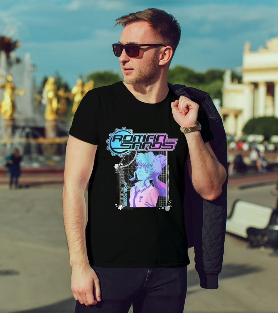 Roman Sands Re Build Angel Fodder Retro Anime Aesthetic T-Shirt