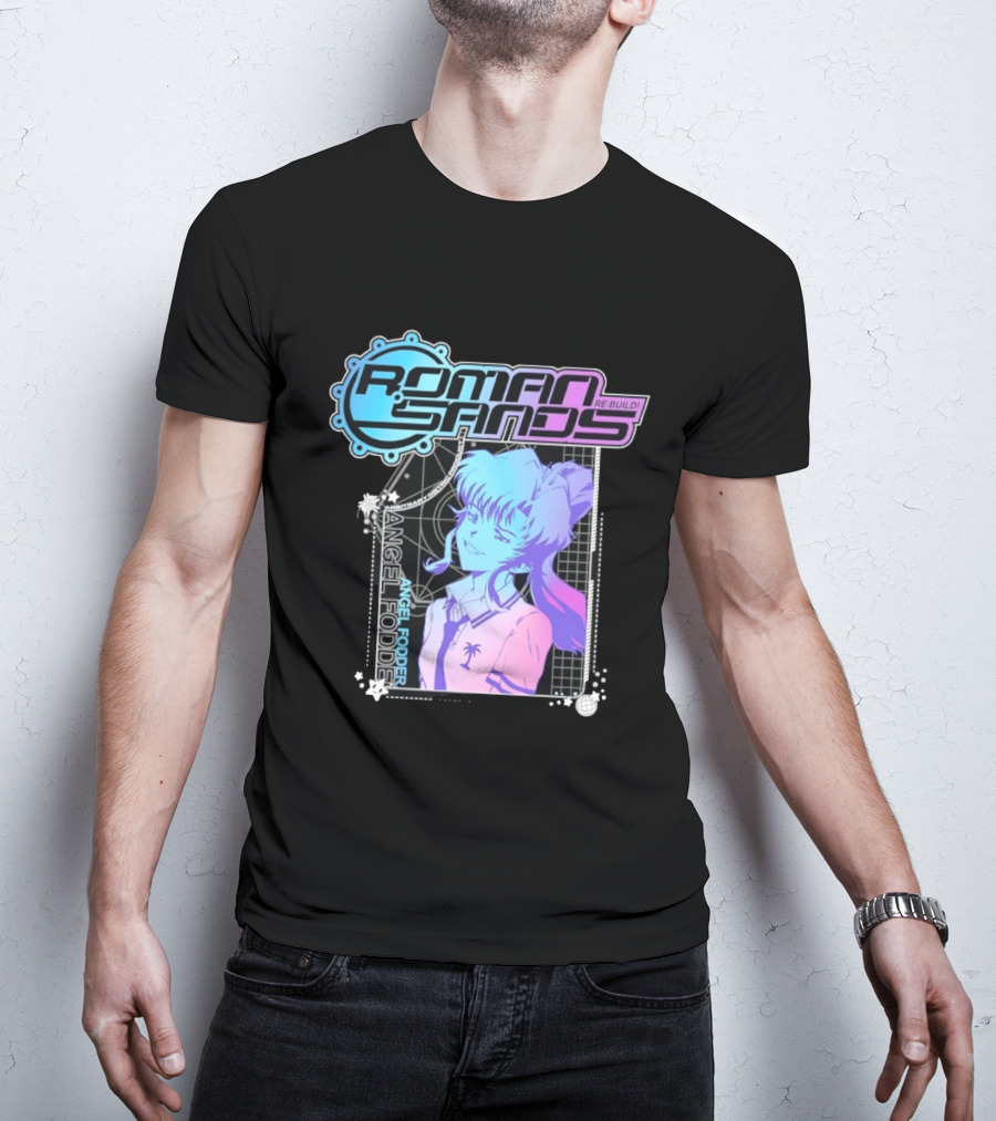 Roman Sands Re Build Angel Fodder Retro Anime Aesthetic T-Shirt