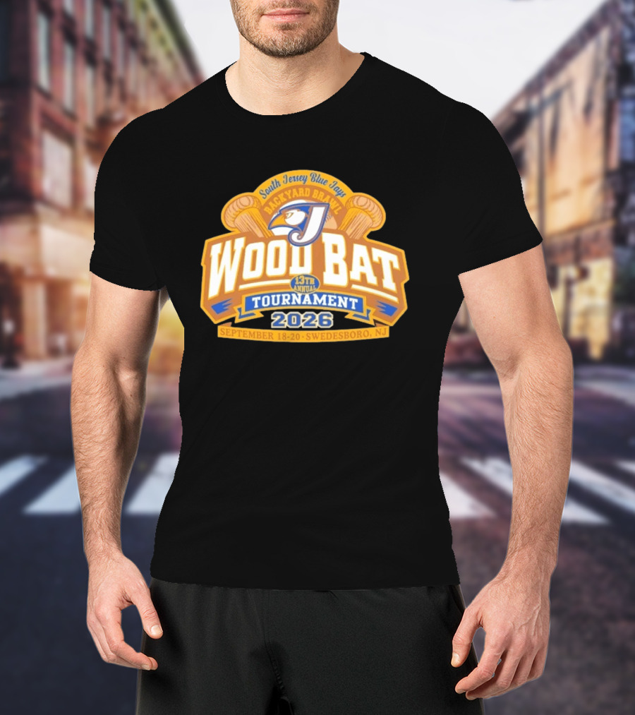 South Jersey Blue Jays Backyard Brawl Wood Bat Tournament 2026 Swedesboro NJ September 18 20 T-Shirt