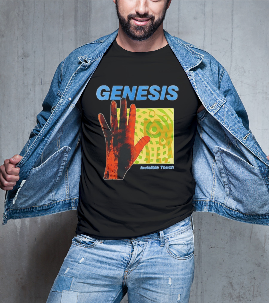 Genesis Invisible Touch Band Progressive Rock Album Cover Hand T-Shirt
