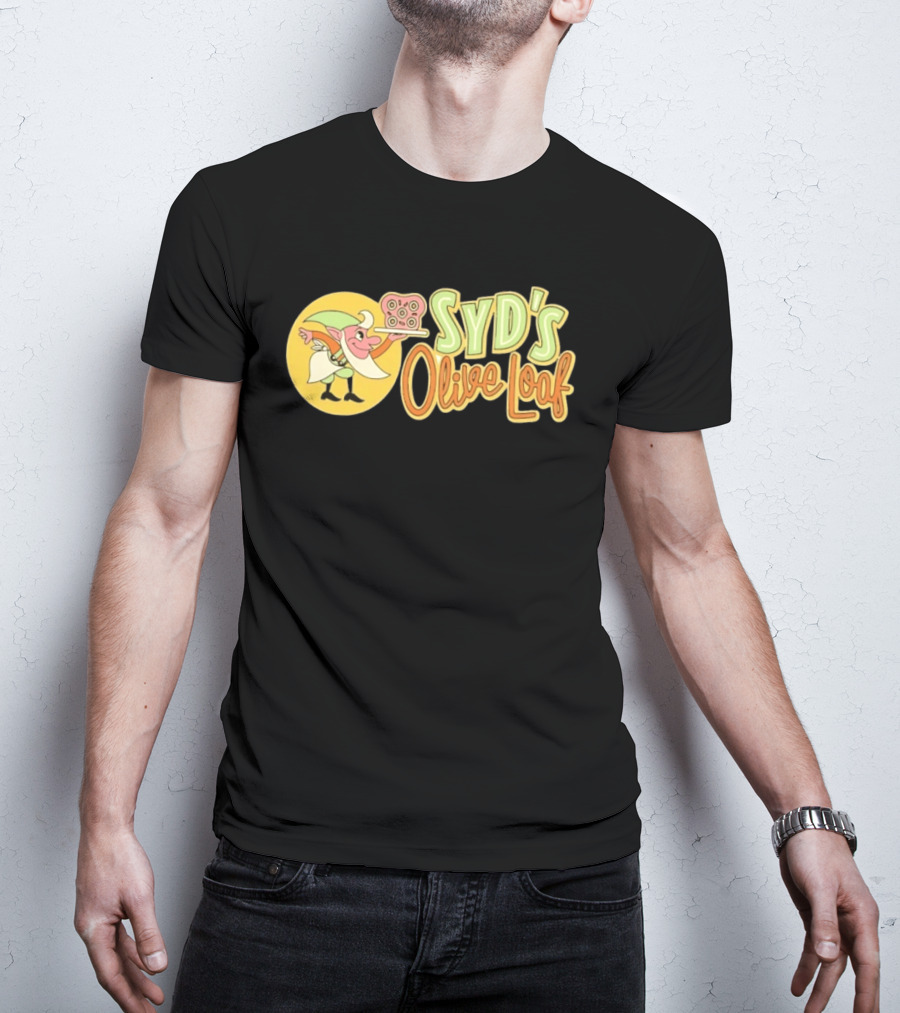 Syd's Olive Loaf Elf Holding Sandwich T-Shirt