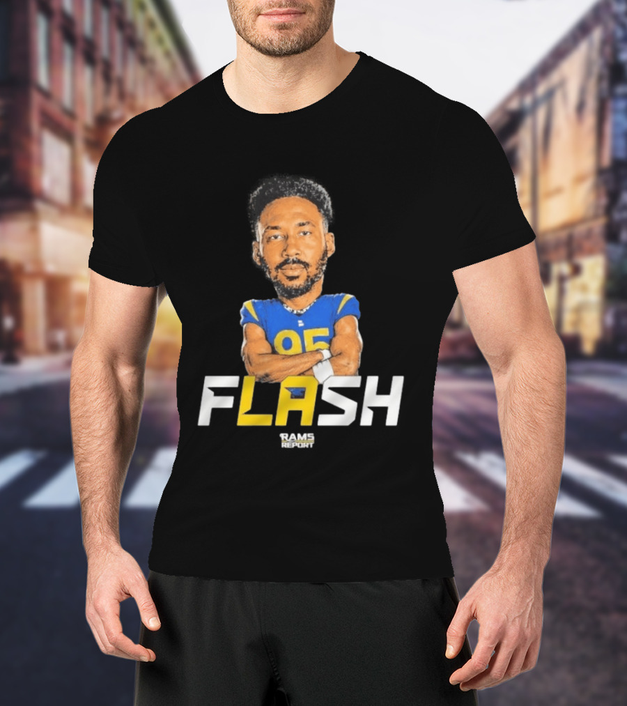 Flash Rams Report Jackson Durham LA Los Angeles Rams T-Shirt