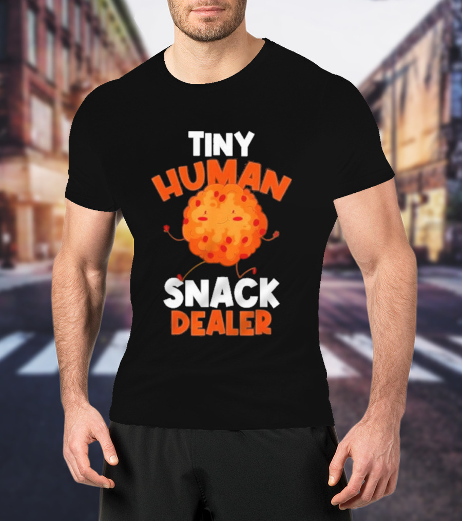 Tiny Human Snack Dealer Cookie Cute Fun Baby Outfit T-Shirt