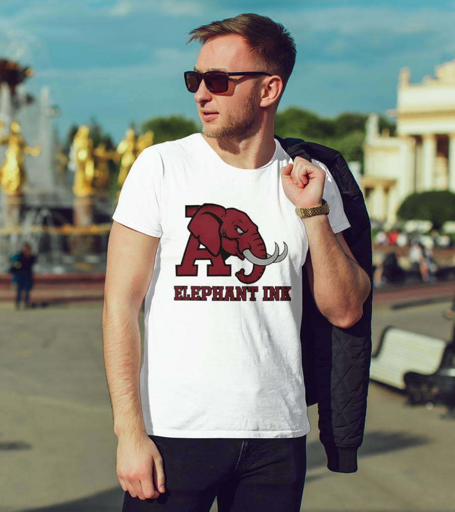 Alabama Crimson Tide Elephant Ink College Football T-Shirt