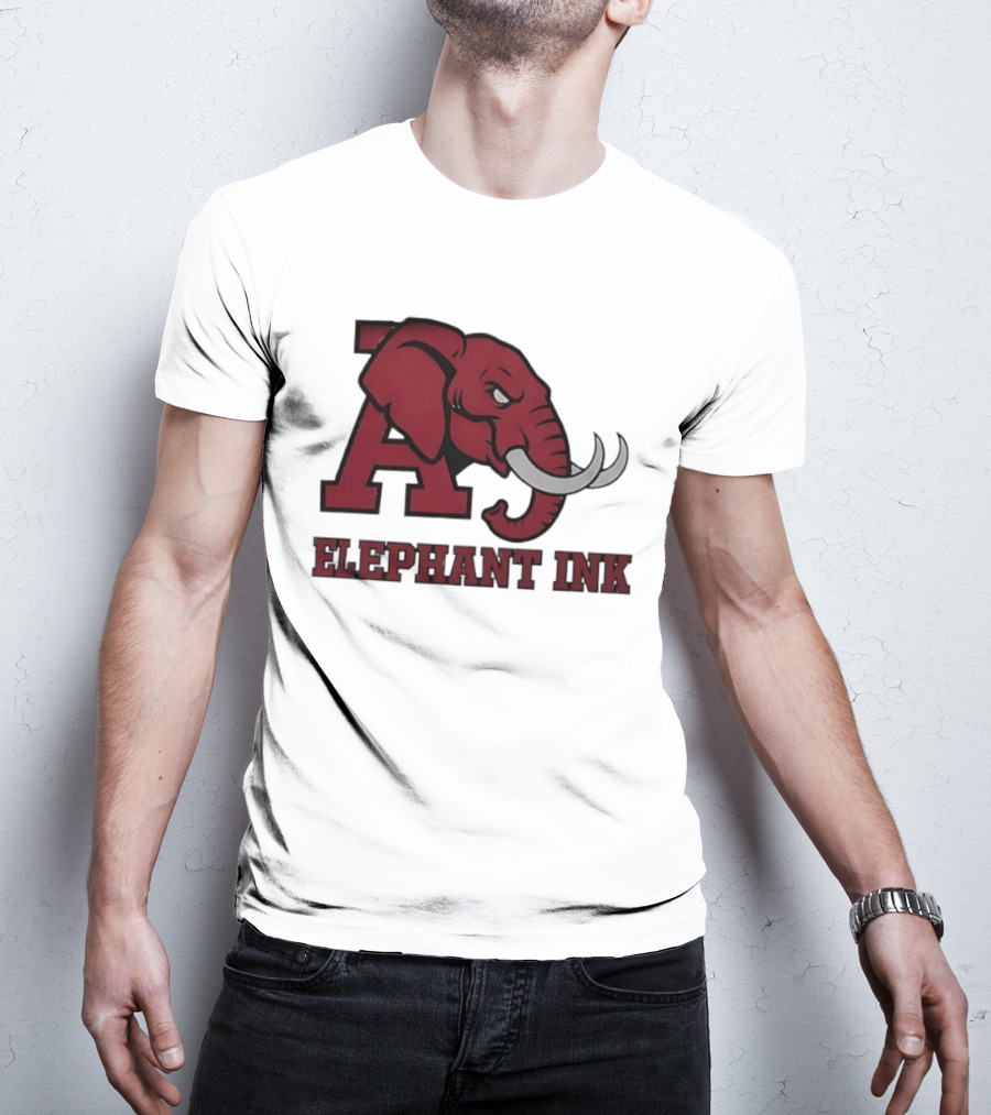 Alabama Crimson Tide Elephant Ink College Football T-Shirt