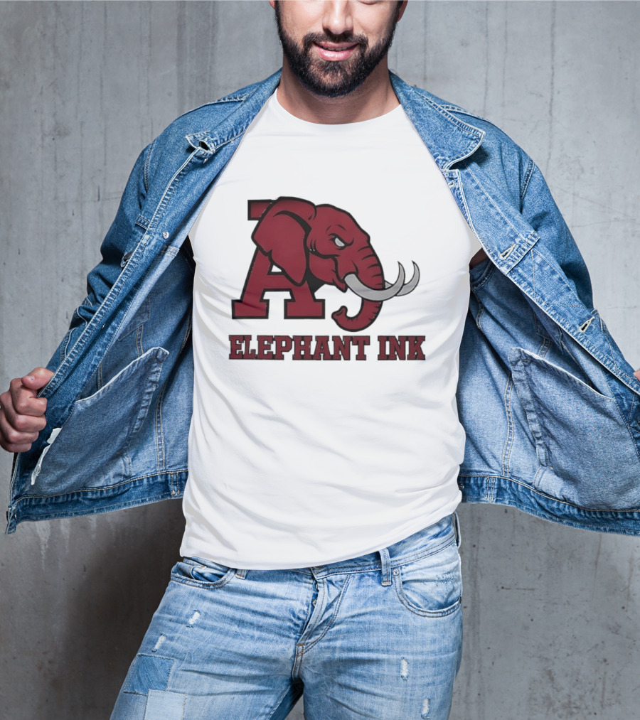 Alabama Crimson Tide Elephant Ink College Football T-Shirt