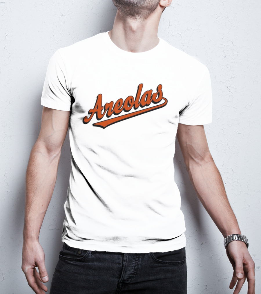 Areolas Script Sporty Baseball Style Retro Font T-Shirt