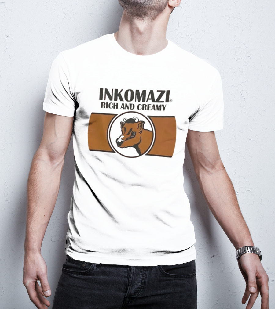 INKOMAZI Rich And Creamy Cow Dairy Iconic Branding T-Shirt