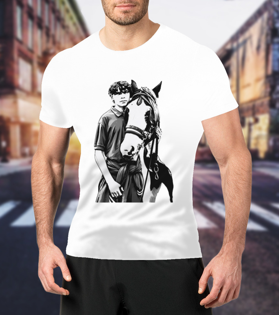 Boy With His Horse Equestrian Farm Life T-Shirt