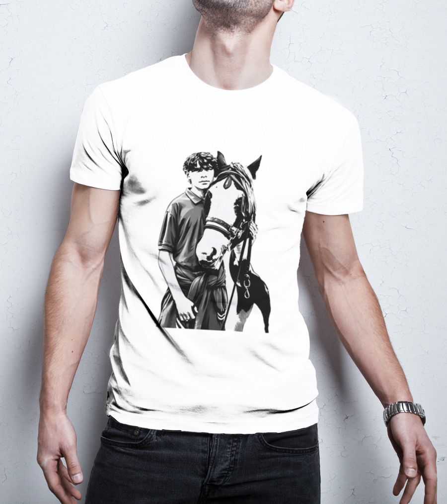 Boy With His Horse Equestrian Farm Life T-Shirt