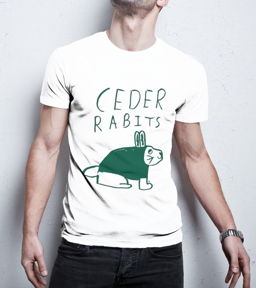 Ceder Rabits Hand Drawn Rabbit Bunny Sketch T-Shirt