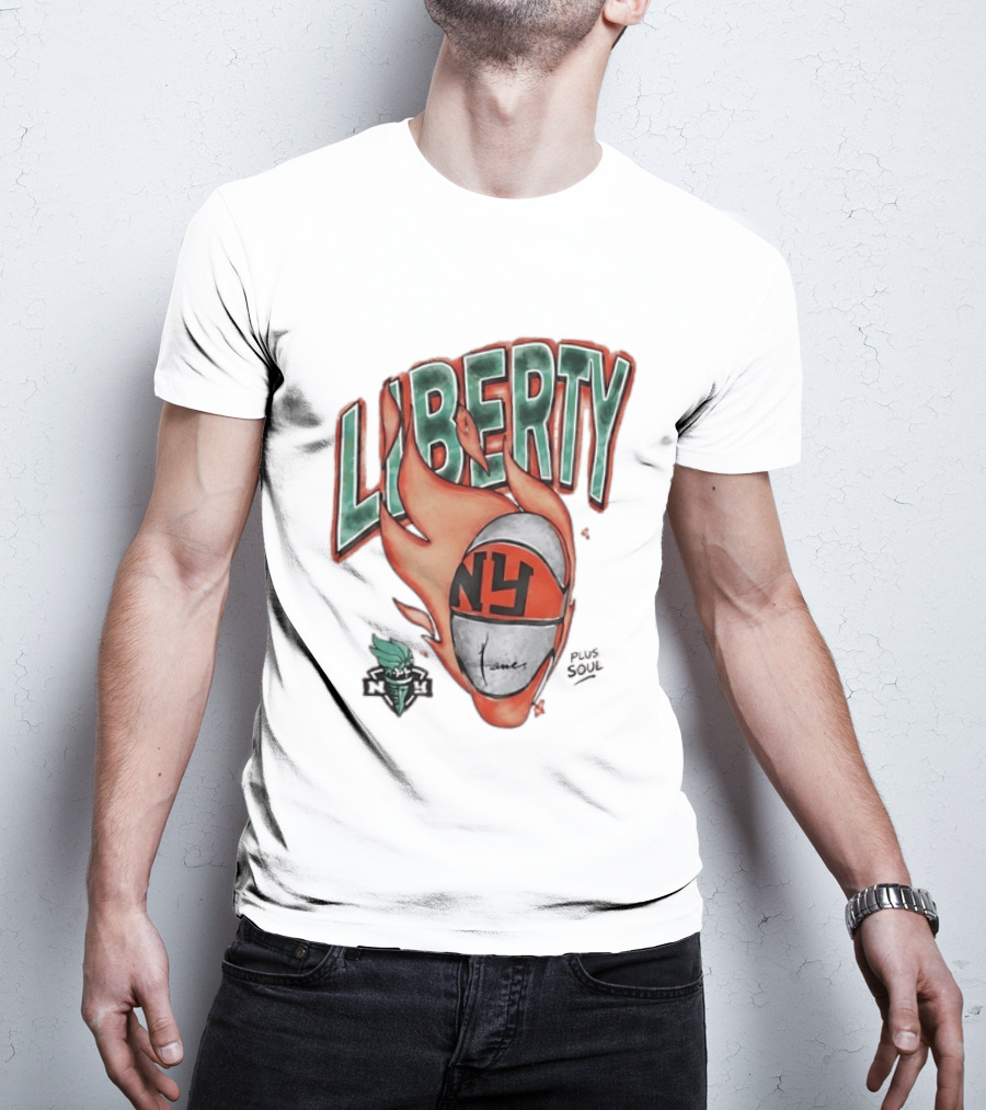 New York Liberty NY Basketball Plus Soul Flames T-Shirt