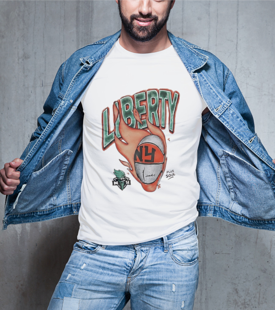 New York Liberty NY Basketball Plus Soul Flames T-Shirt